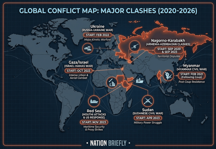 Which nations are at war right now in 2026