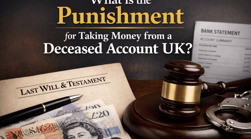 what is the punishment for taking money from a deceased account uk