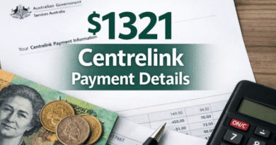 $1321 centrelink payment details