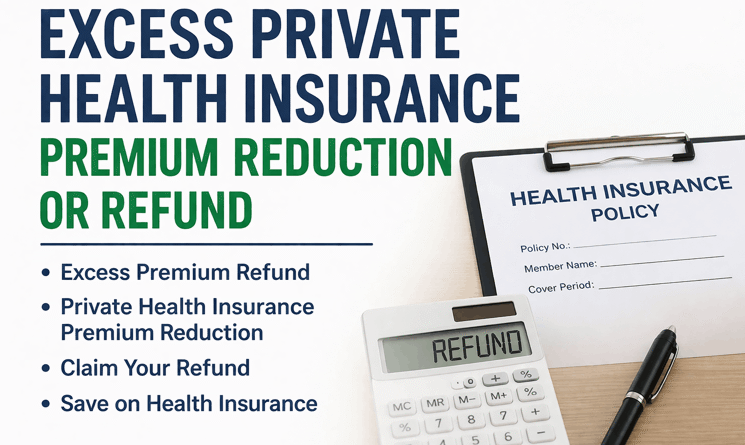 excess private health insurance premium reduction or refund