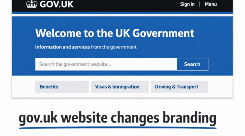 gov.uk website changes branding